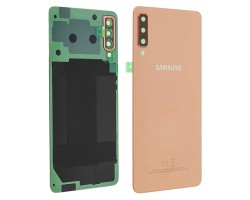 Akkufedél Samsung SM-A750F Galaxy A7 (2018) hátlap arany, ragasztóval, kamera plexivel 